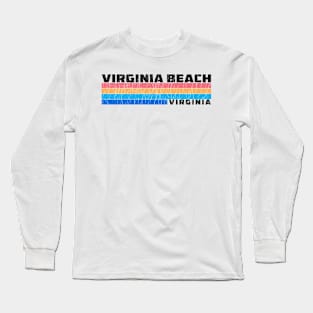 Virginia Beach Virginia Vintage Style Distressed Grunge Long Sleeve T-Shirt